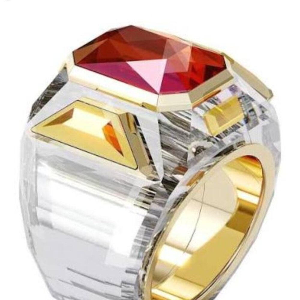 Swarovski Chrona Pink Crysal Ring - Picture 2 of 6